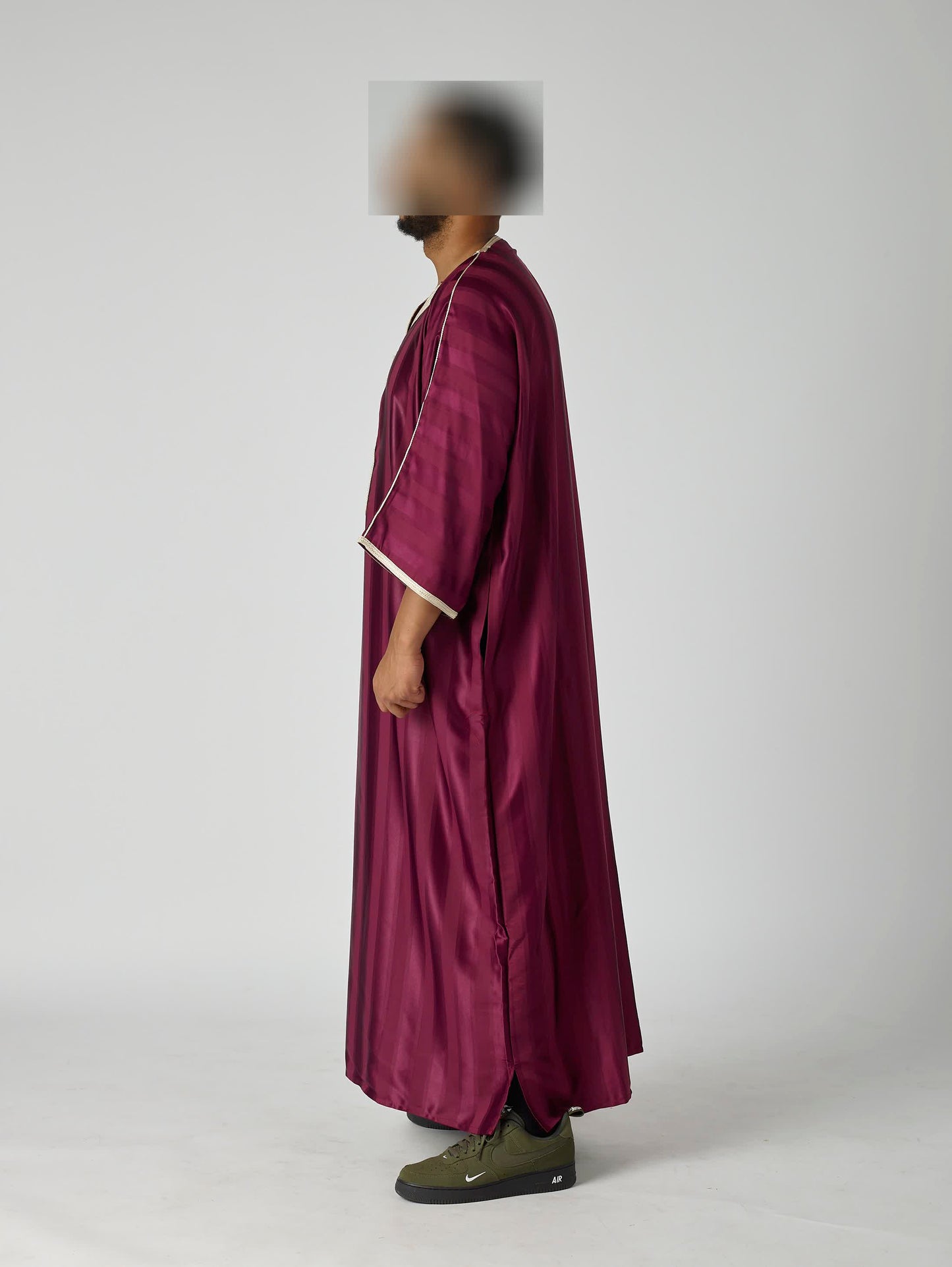 Jawhara Moroccan Gandoura - Red and Gold