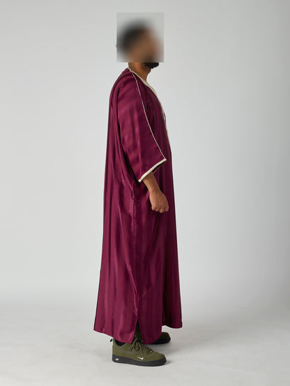 Jawhara Moroccan Gandoura - Red and Gold