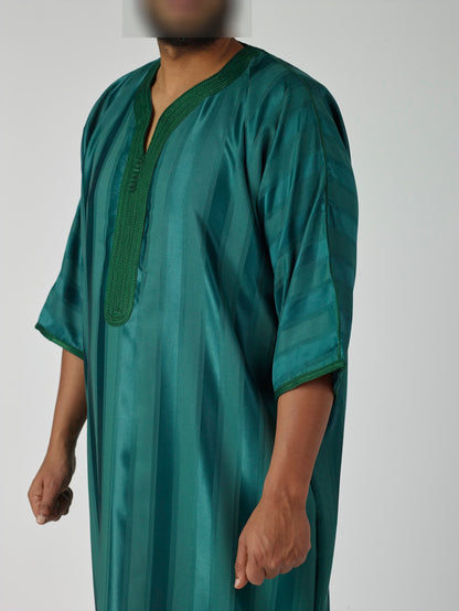 Jawhara Moroccan Gandoura - Royal Green