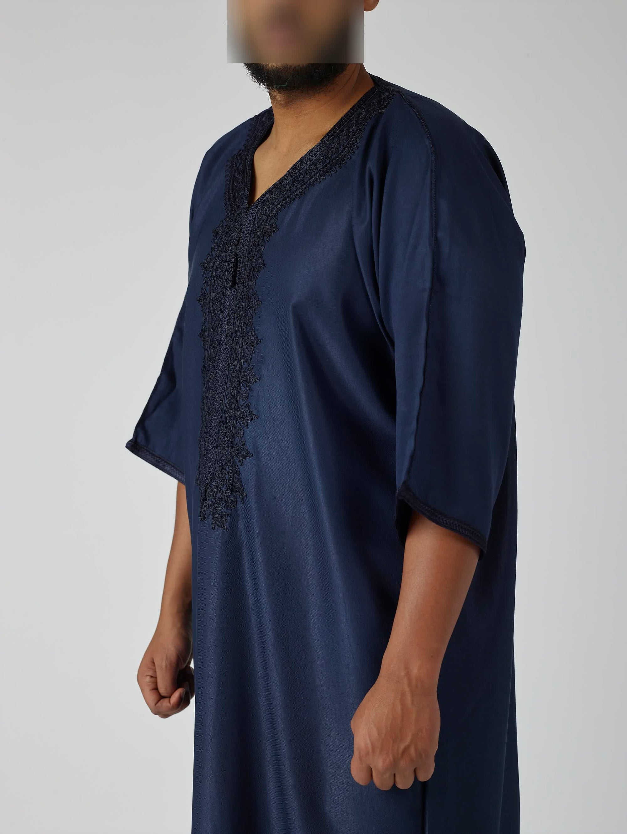 Navy Blue Moroccan Gandoura