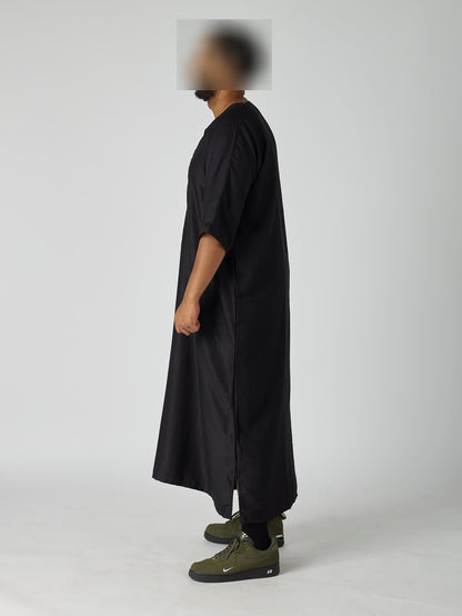 Essential Moroccan Gandoura - Midnight Black