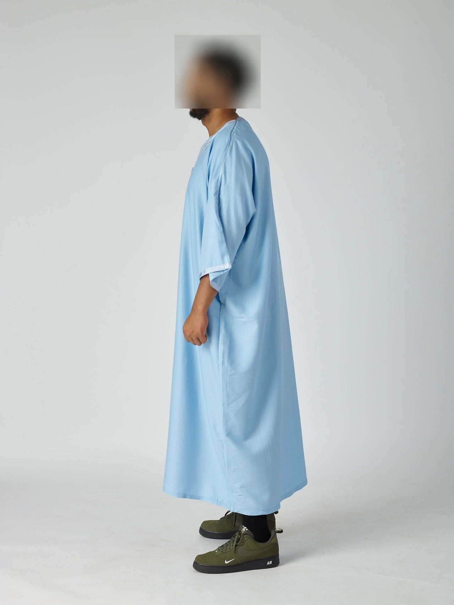 Essential Moroccan Gandoura - Sky Blue