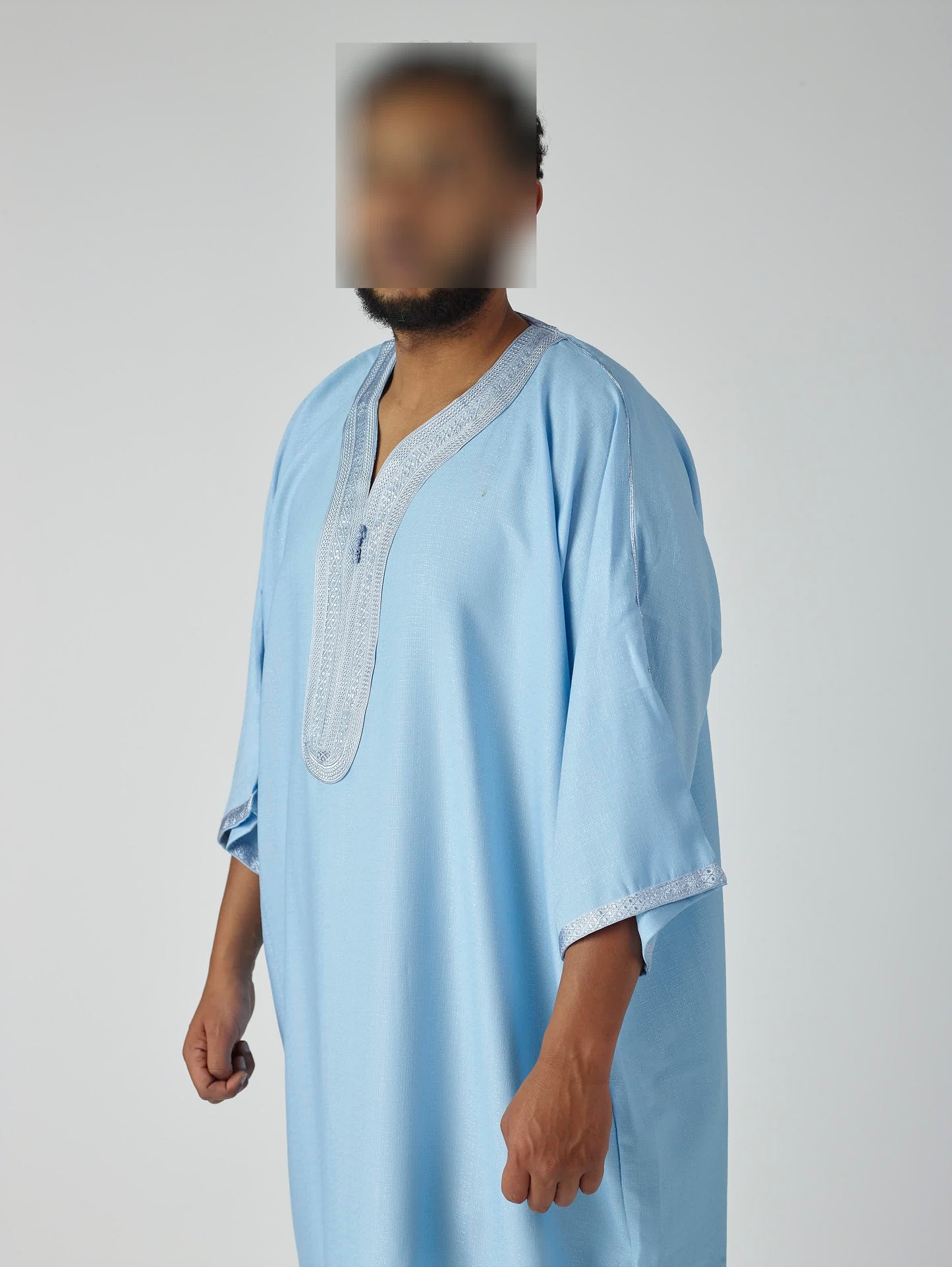 Essential Moroccan Gandoura - Sky Blue