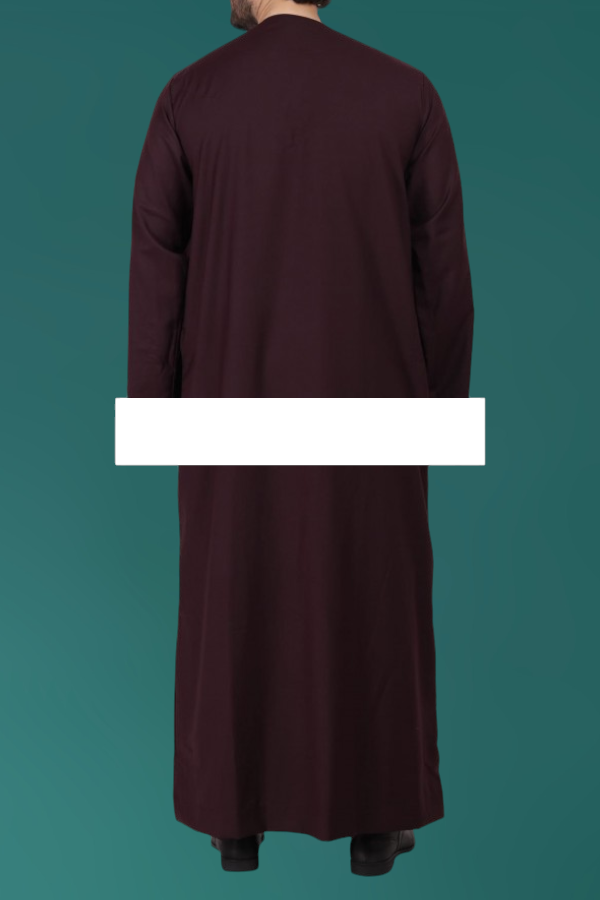 Traditional Emirati Thobe - Burgundy