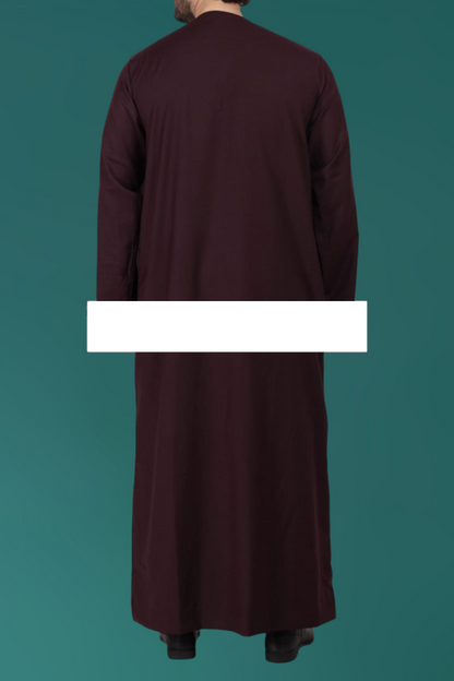 Traditional Emirati Thobe - Burgundy